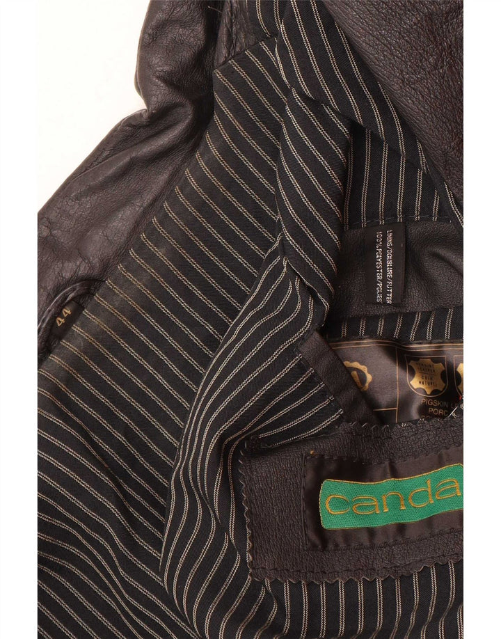 Canda Manteau en cuir graphique pour femme IT 44 Noir moyen