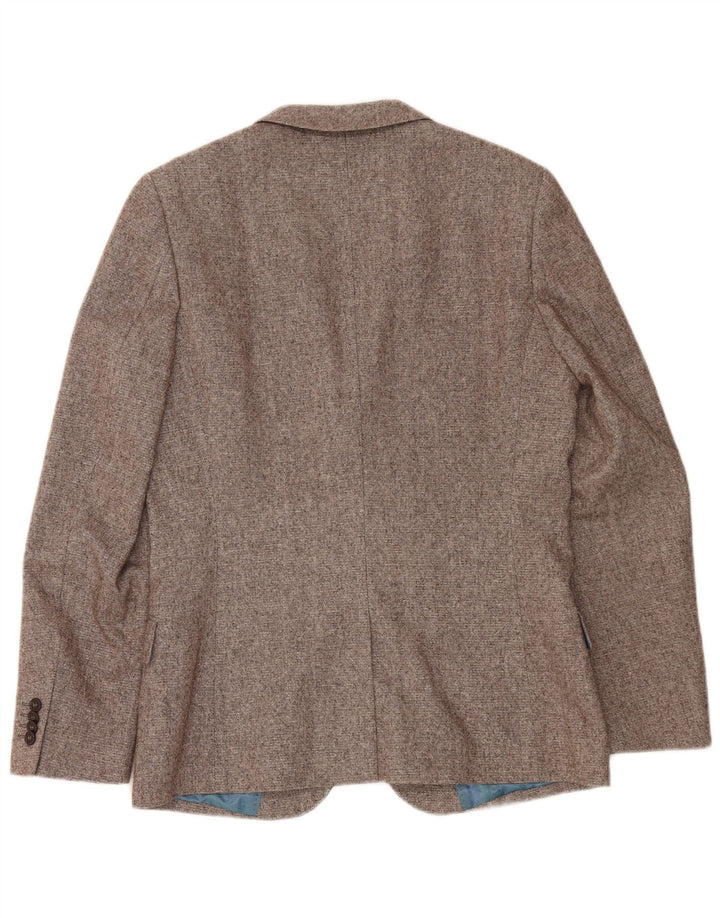 TED BAKER Mens 2 Button Blazer Jacket UK 38 Medium Grey Lurex