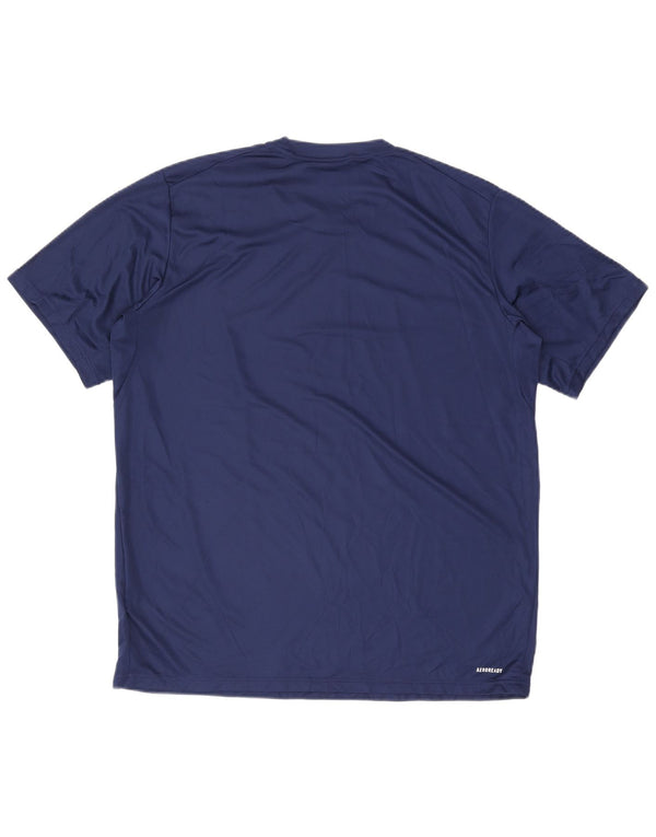 Adidas Homme Aeroready T-Shirt Top XL Bleu Marine Polyester