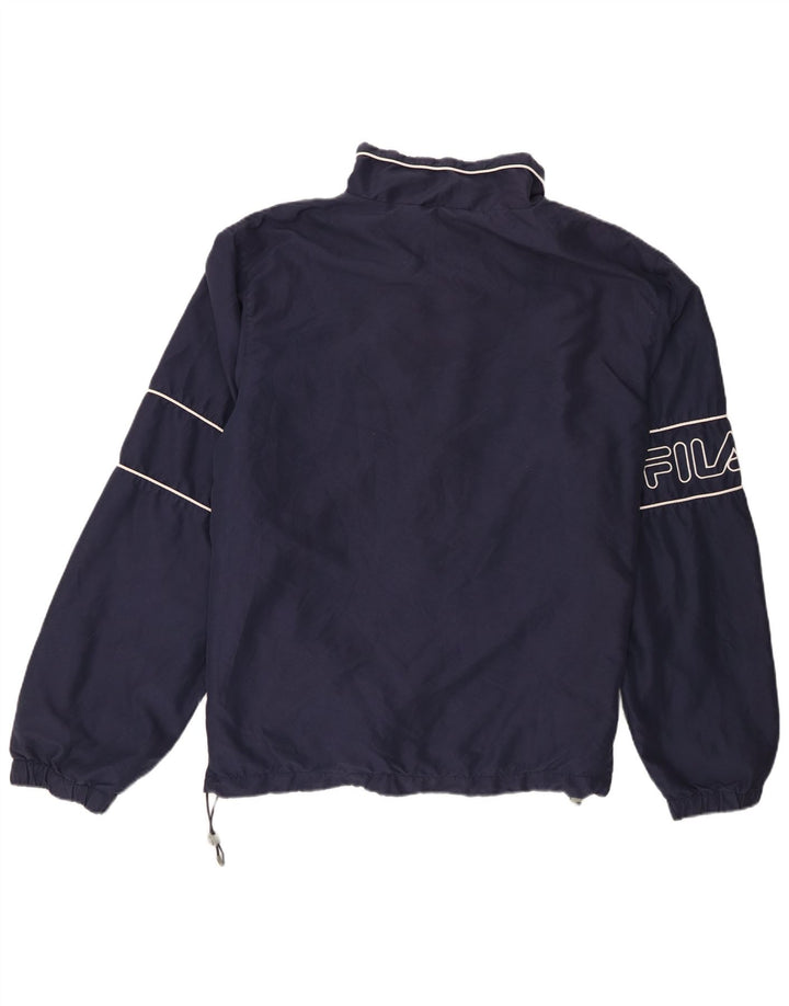 Fila Veste de Pluie Graphique Homme UK 42 XL Bleu Marine Rayé Polyester