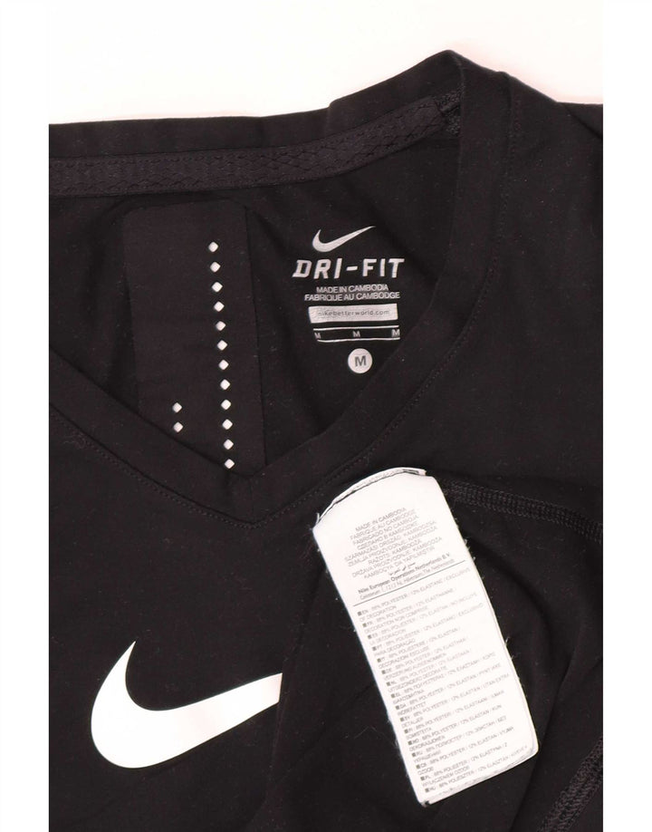 Nike Womens Dri Fit Graphic Débardeur UK 12 Moyen Noir Polyester