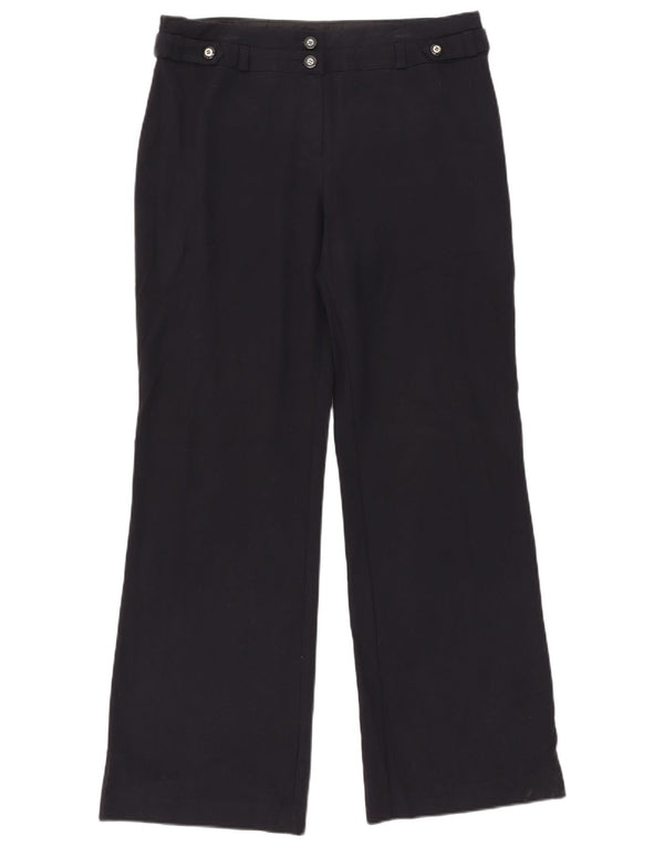 Marks & Spencer Pantalon décontracté pour femme UK 14 Large W33 L32 Bleu marine