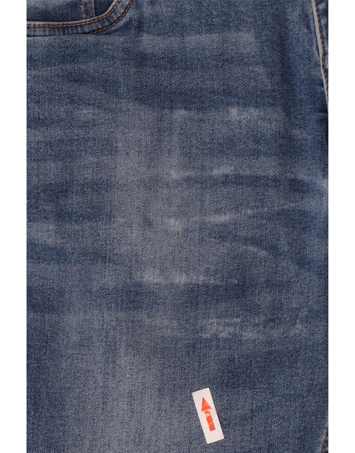 Dack's Jean slim court pour femme IT 46 Large W30 L24 Bleu Coton