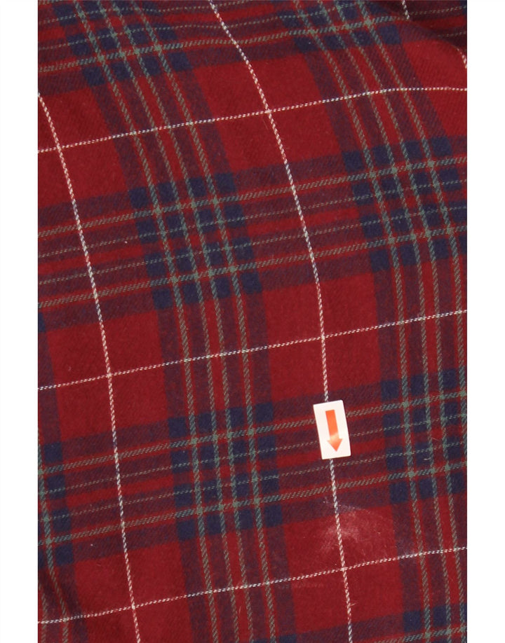 HOLLISTER Chemise en flanelle pour femme UK 14 Coton à carreaux bordeaux moyen