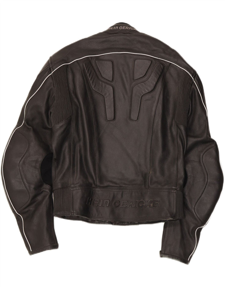 Hein Gericke Veste de motard en cuir pour femme EU 52 Grand cuir noir