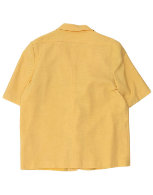 House of Fraser Veste blazer à 2 boutons à manches courtes pour femme UK 18 XL Jaune