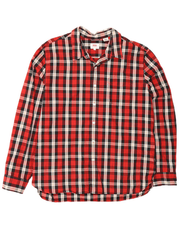 Levi's Chemise XL Homme Rouge Carreaux Coton