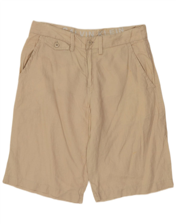 CALVIN KLEIN Short Chino Homme W31 Lin Beige Moyen