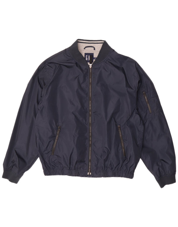 Gap Veste Bomber Homme UK 40 Large Bleu Marine Polyester
