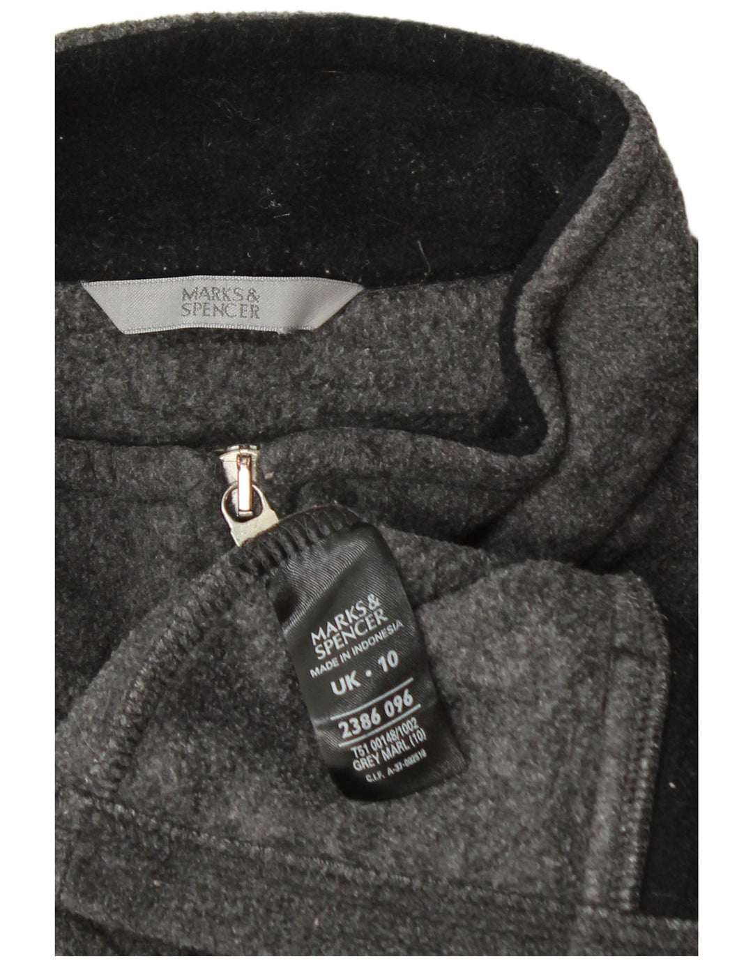 Marks & Spencer Gilet polaire femme UK 10 petit gris polyester