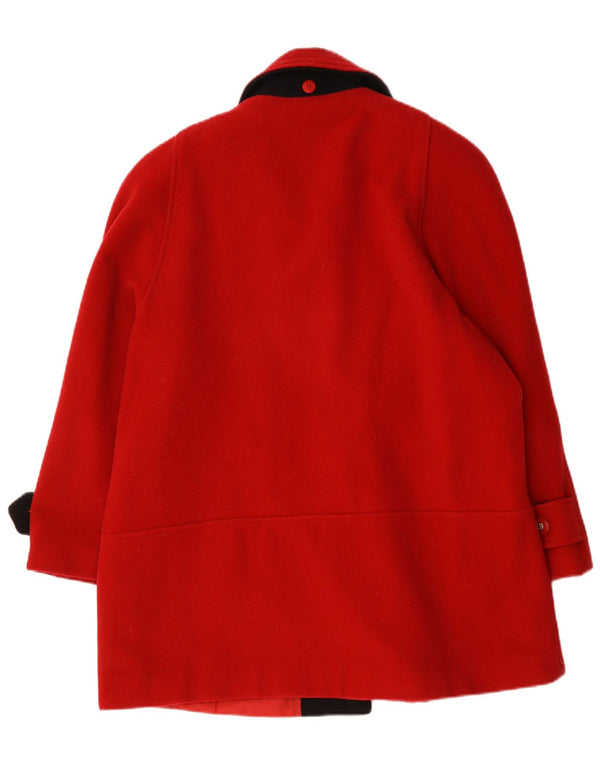 CLASSIC Manteau surdimensionné pour femme UK 12 Laine rouge moyen
