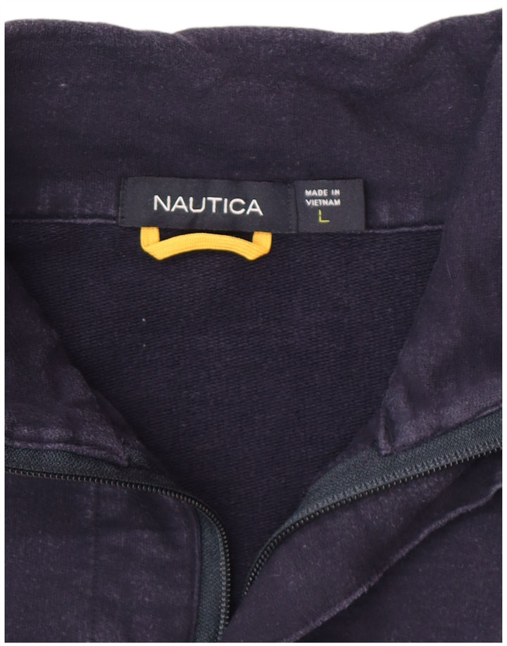 Nautica Sweat-shirt graphique pour hommes, grand color block blanc
