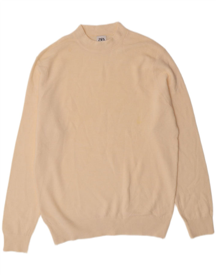 ZARA Womens Turtle Neck Jumper Sweater UK 16 Large Off White Vintage Zara and Second-Hand Zara from Messina Hembry 
