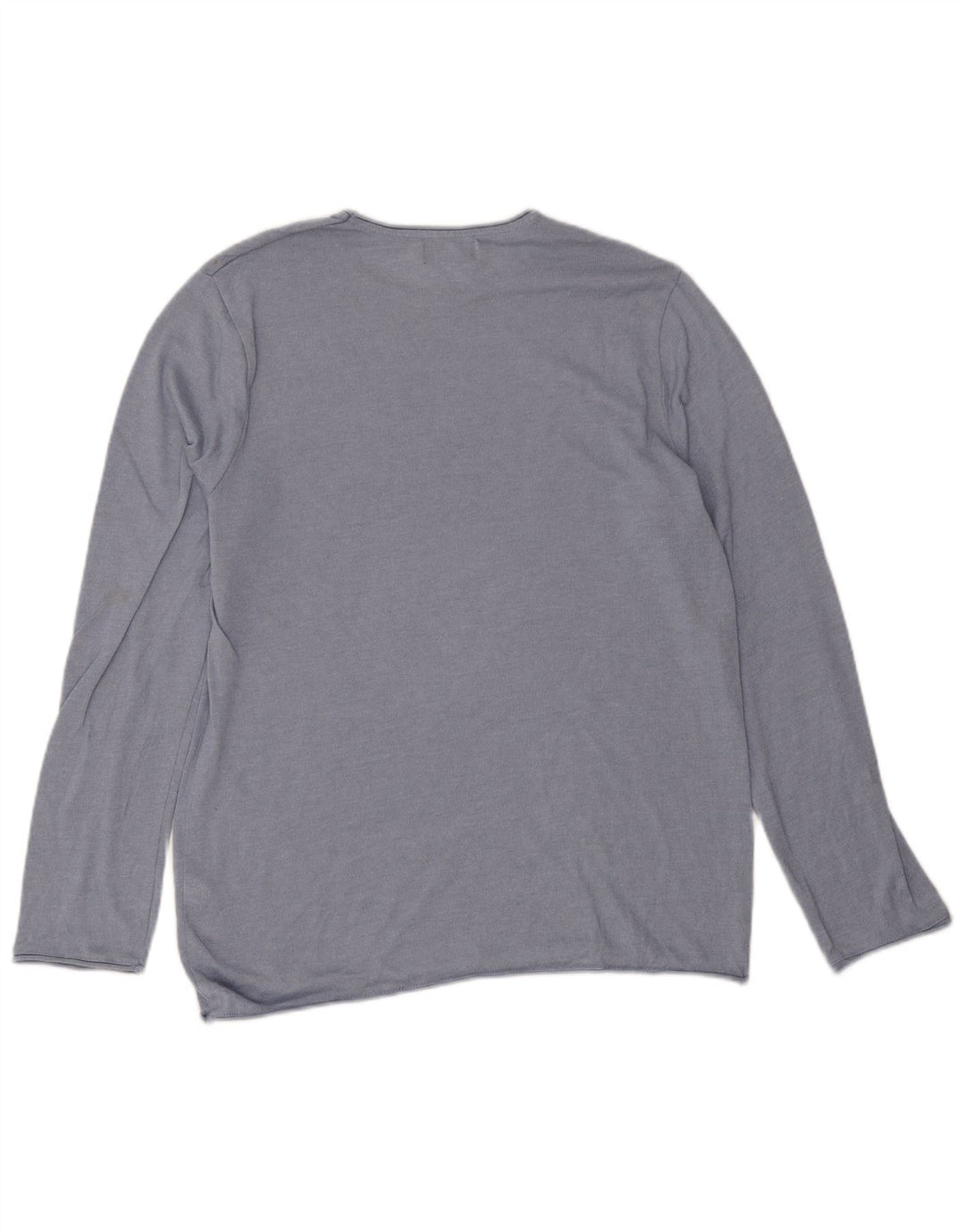 Zara Pull Col Rond Homme Bleu Moyen Coton