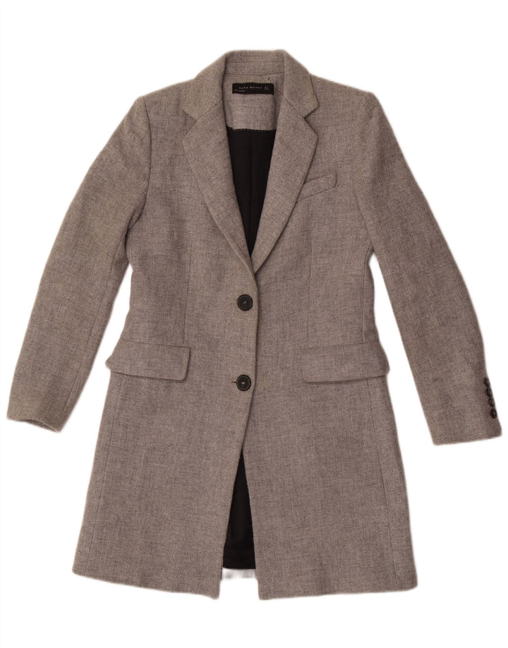 Zara Manteau Femme UK 10 Petit Gris