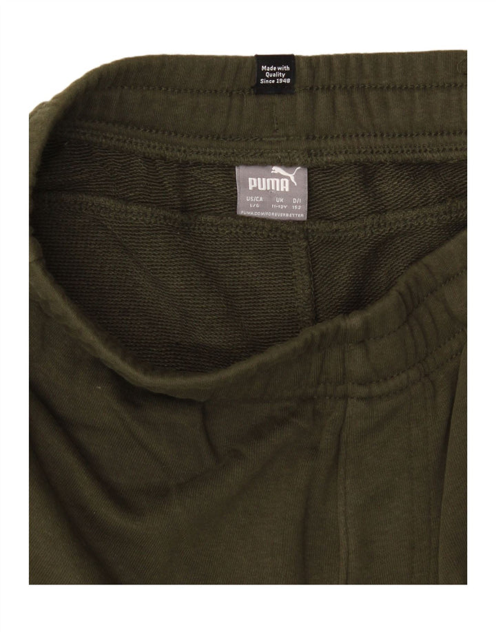 PUMA Boys Sport Shorts 11-12 Years Khaki Vintage Puma and Second-Hand Puma from Messina Hembry 