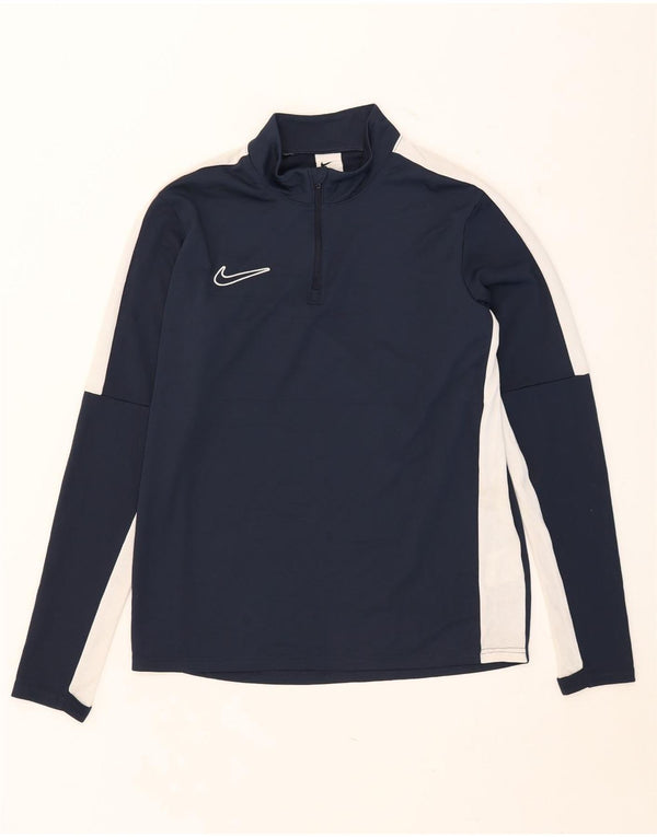 Haut de survêtement Nike Dri Fit pour homme, bleu marine moyen, color block