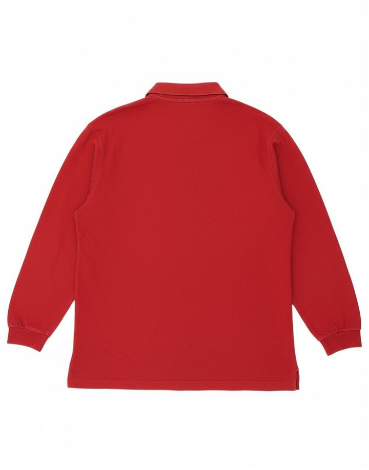 Kappa Polo à manches longues pour homme 2XL Rouge Coton