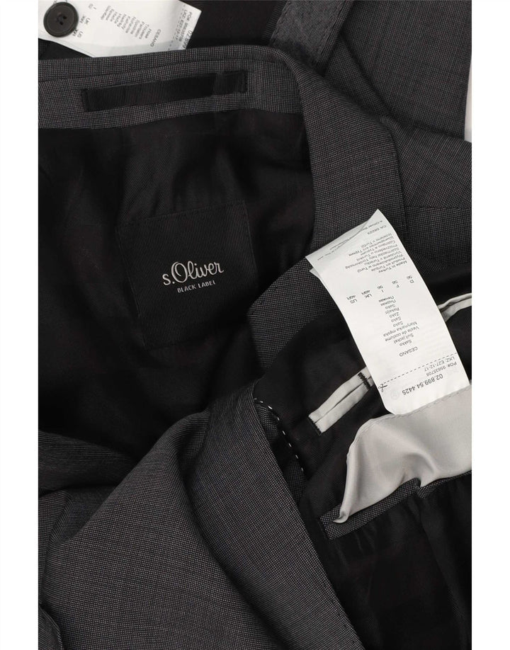 S.Oliver Costume 2 pièces pour hommes UK 46 3XL W38 L32 Gris Polyester