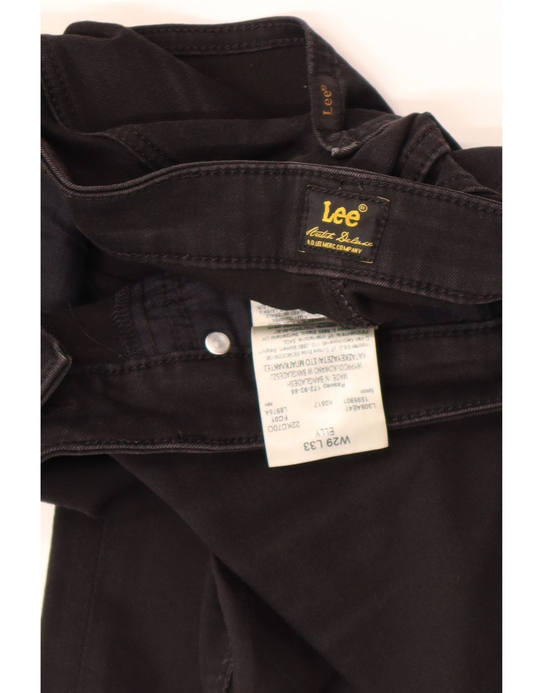 Lee Jean Slim Elly Femme W29 L33 Coton Noir