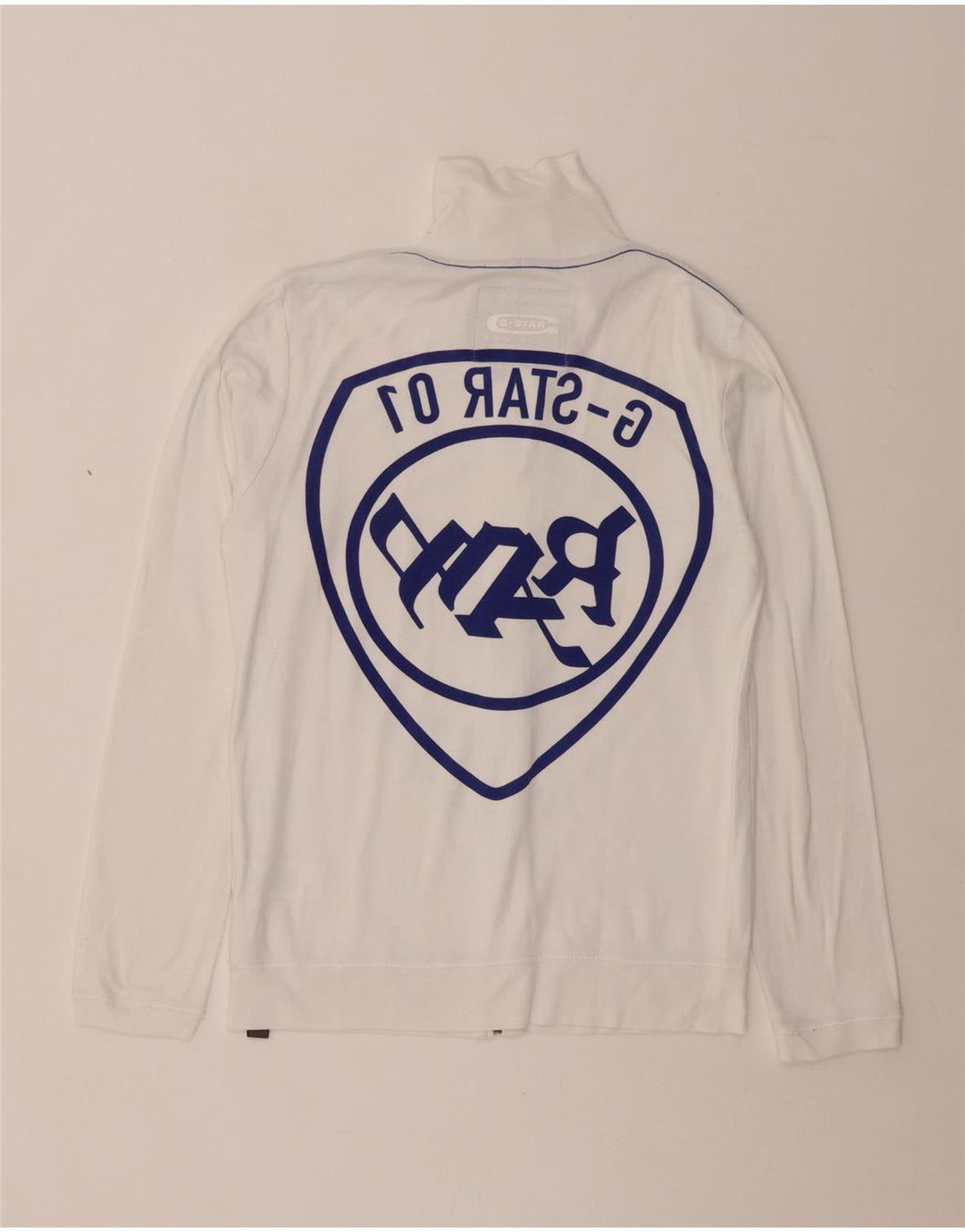 G-STAR Veste de survêtement graphique pour femme UK 10 Small White Cotton