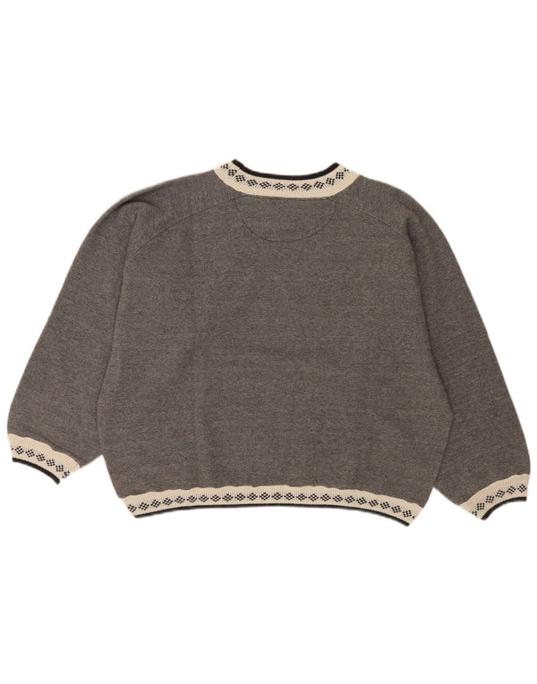 Meeting Sweat-shirt court surdimensionné pour femme UK 16 Large Gris