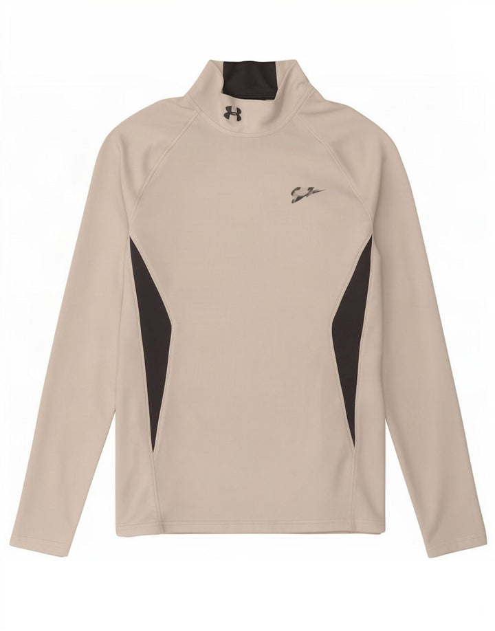 Under Armour Haut Cold Gear Manches Longues Homme Blanc Small Colorblock