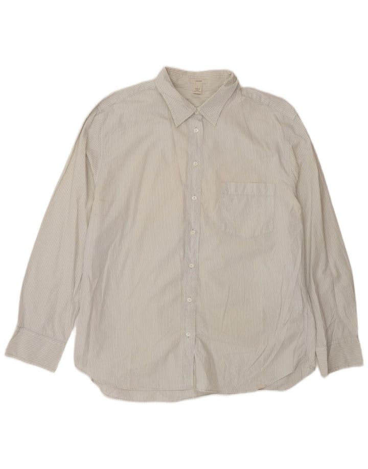 J. Crew Chemise pour homme en coton à fines rayures blanches