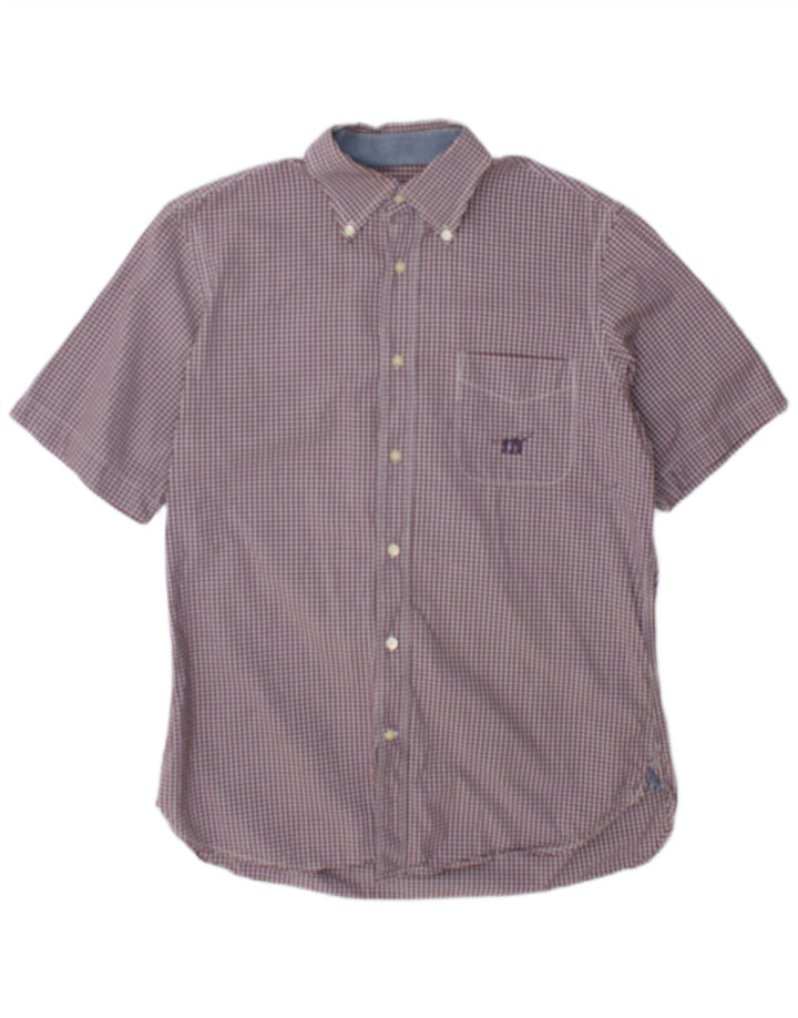 Henry Cottons Chemise à manches courtes pour homme Taille 40 Marron moyen à carreaux