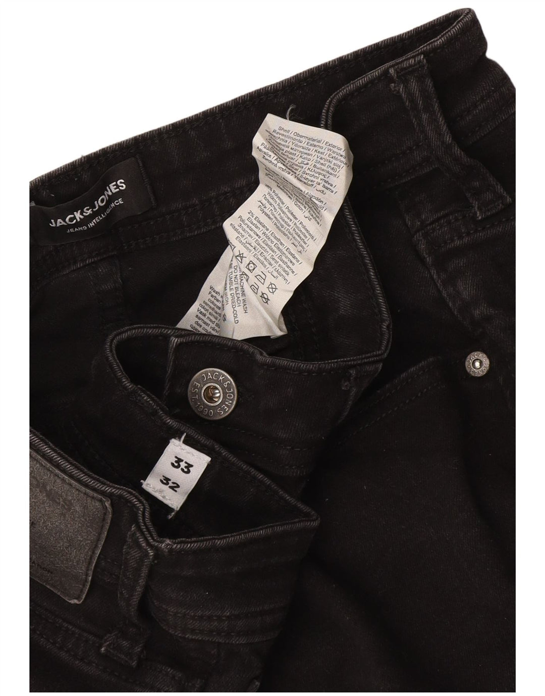 Jack & Jones Jean Slim GLENN W33 L32 Homme Gris Coton