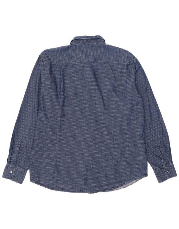 Hugo Boss Chemise Slim Fit 2XL en coton bleu Argyle/diamant pour homme