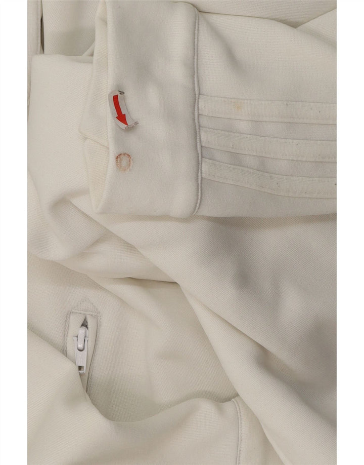 Adidas Pull à capuche zippé pour homme XL Blanc Polyester