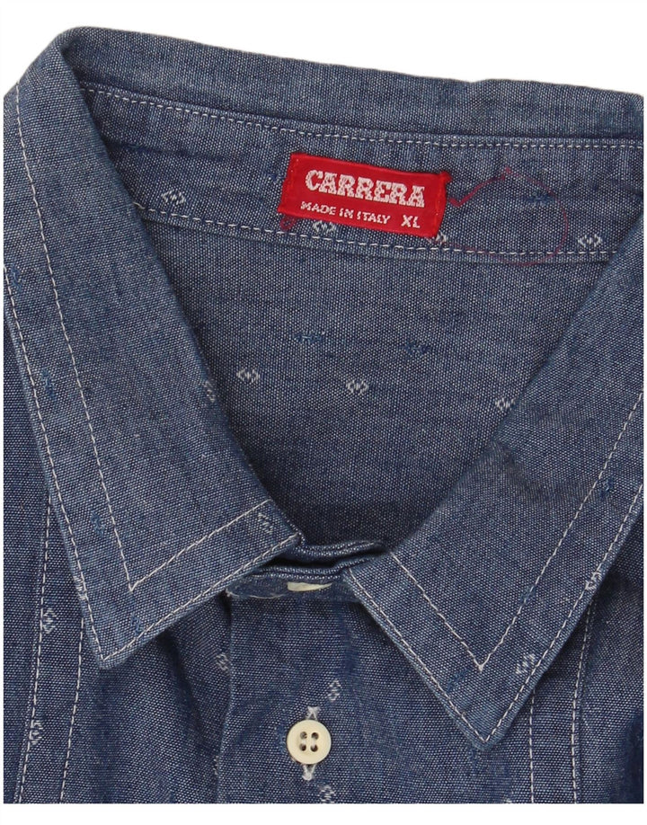 Carrera Chemise Homme XL Bleu Marine Géométrique