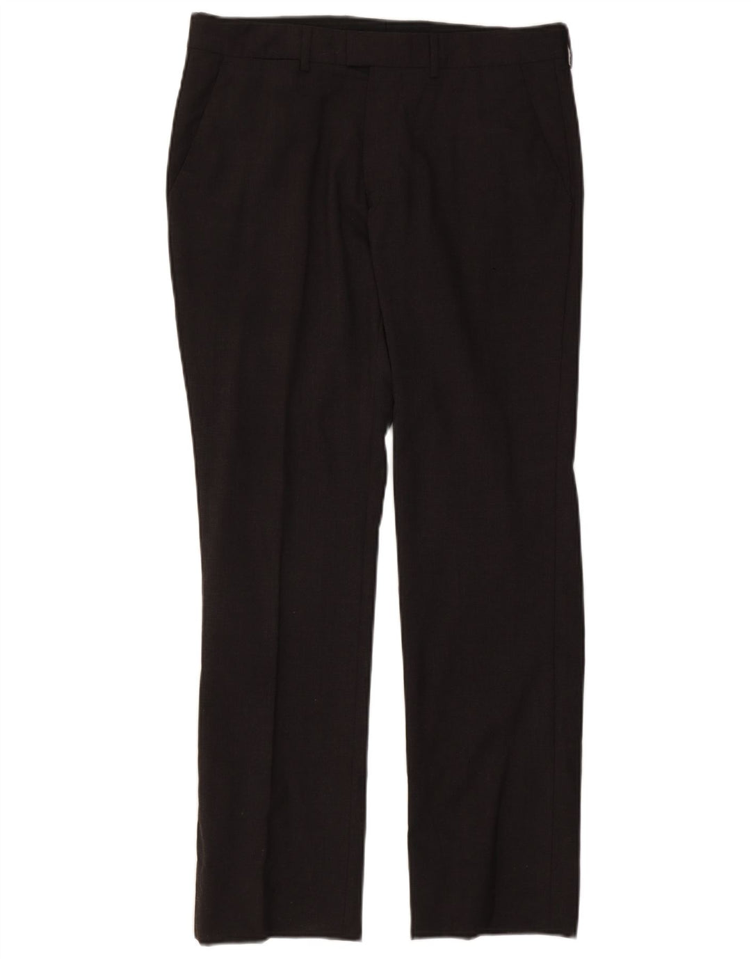 Zara Pantalon de costume droit pour homme EU 40 Medium W31 L30 Gris Polyester