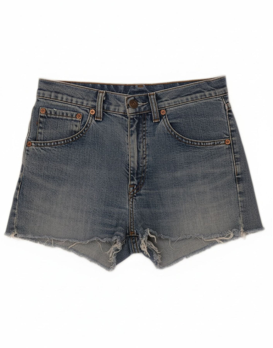 LEVI'S Womens 525 Denim Shorts W28 Medium Blue