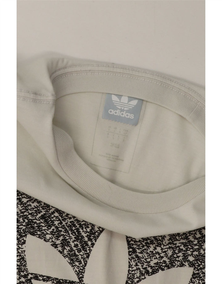 Adidas T-shirt graphique pour hommes, petit haut en coton blanc