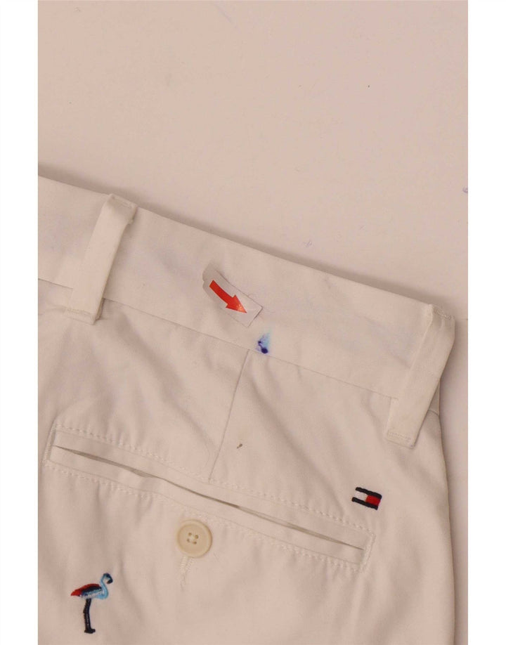 Tommy Hilfiger Short Chino Graphique W31 Homme Blanc Moyen