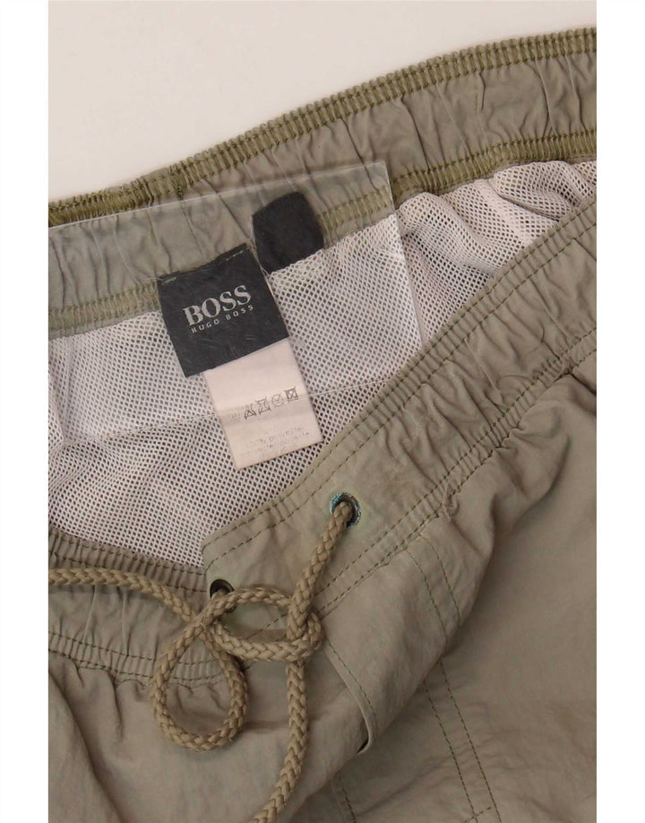 Hugo Boss Short de bain pour homme en nylon vert grand