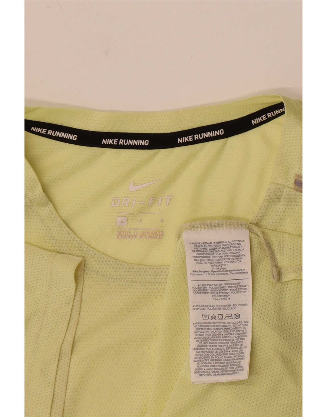 Nike Hommes Dri Fit Graphic T-Shirt Haut Large Jaune Polyester