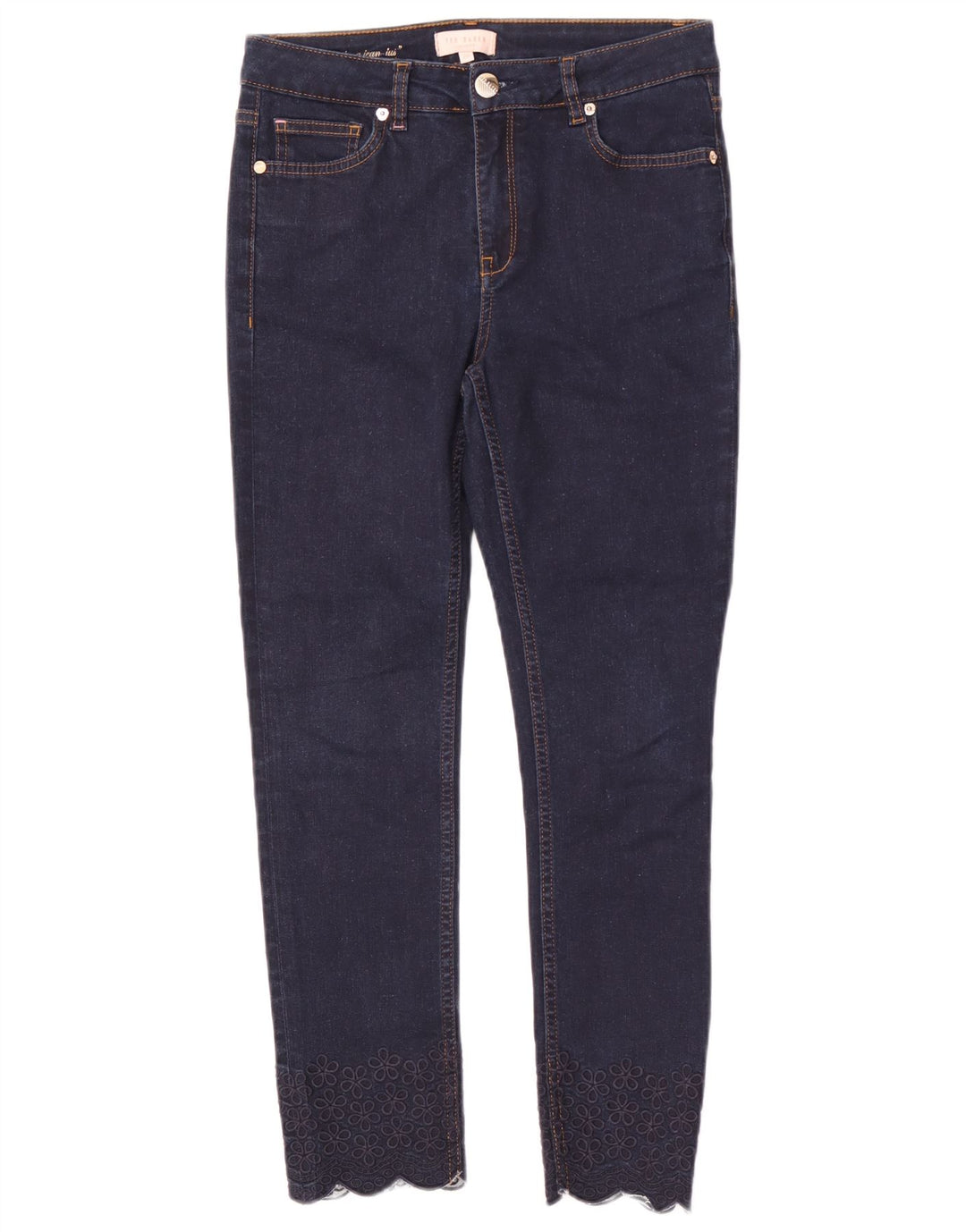 Ted Baker Jean Slim Femme W28 L26 Bleu Marine Floral