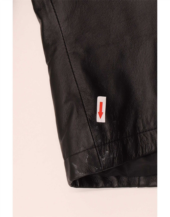 Veste en cuir femme vintage IT 48 XL Noir
