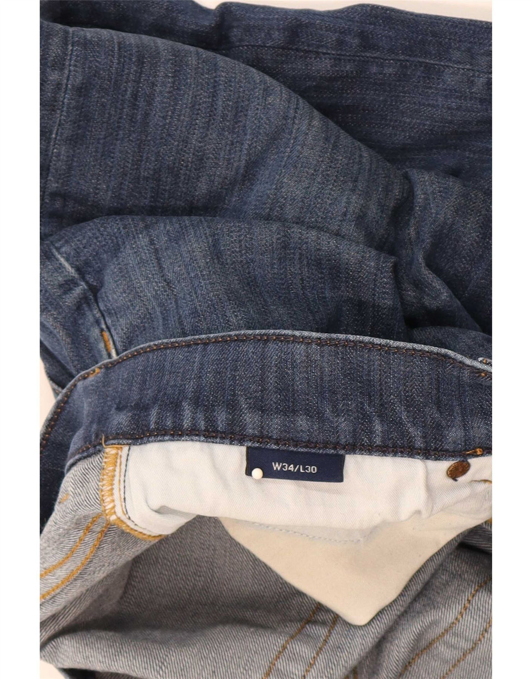 Gant Jean droit coupe droite W34 L30 homme bleu coton
