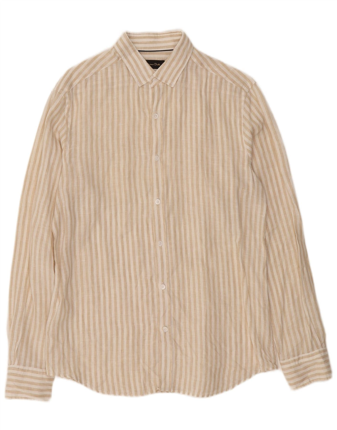 Massimo Dutti Chemise Homme Beige Moyen Rayure Fine