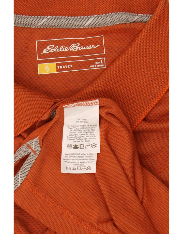 Eddie Bauer Polo Homme Grand Coton Orange