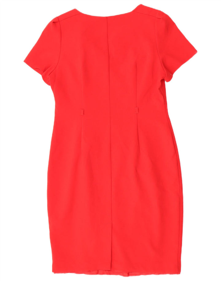 Marks & Spencer Robe fourreau pour femme UK 14 Large Rouge Polyester