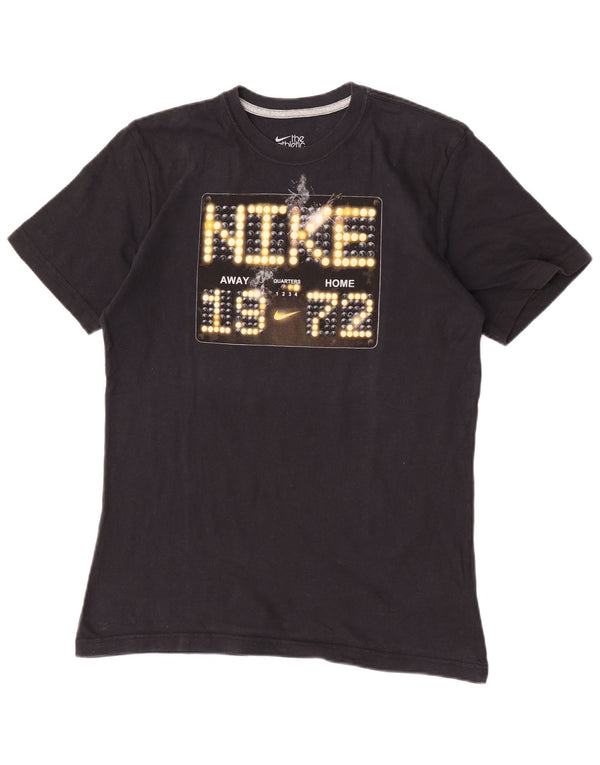 Nike T-shirt coupe classique pour homme en coton noir moyen