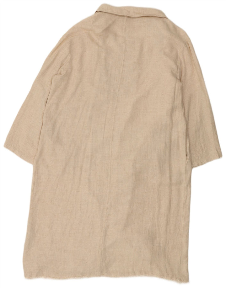 Zara Pardessus ouvert surdimensionné pour femme UK 14 Medium Off White Viscose
