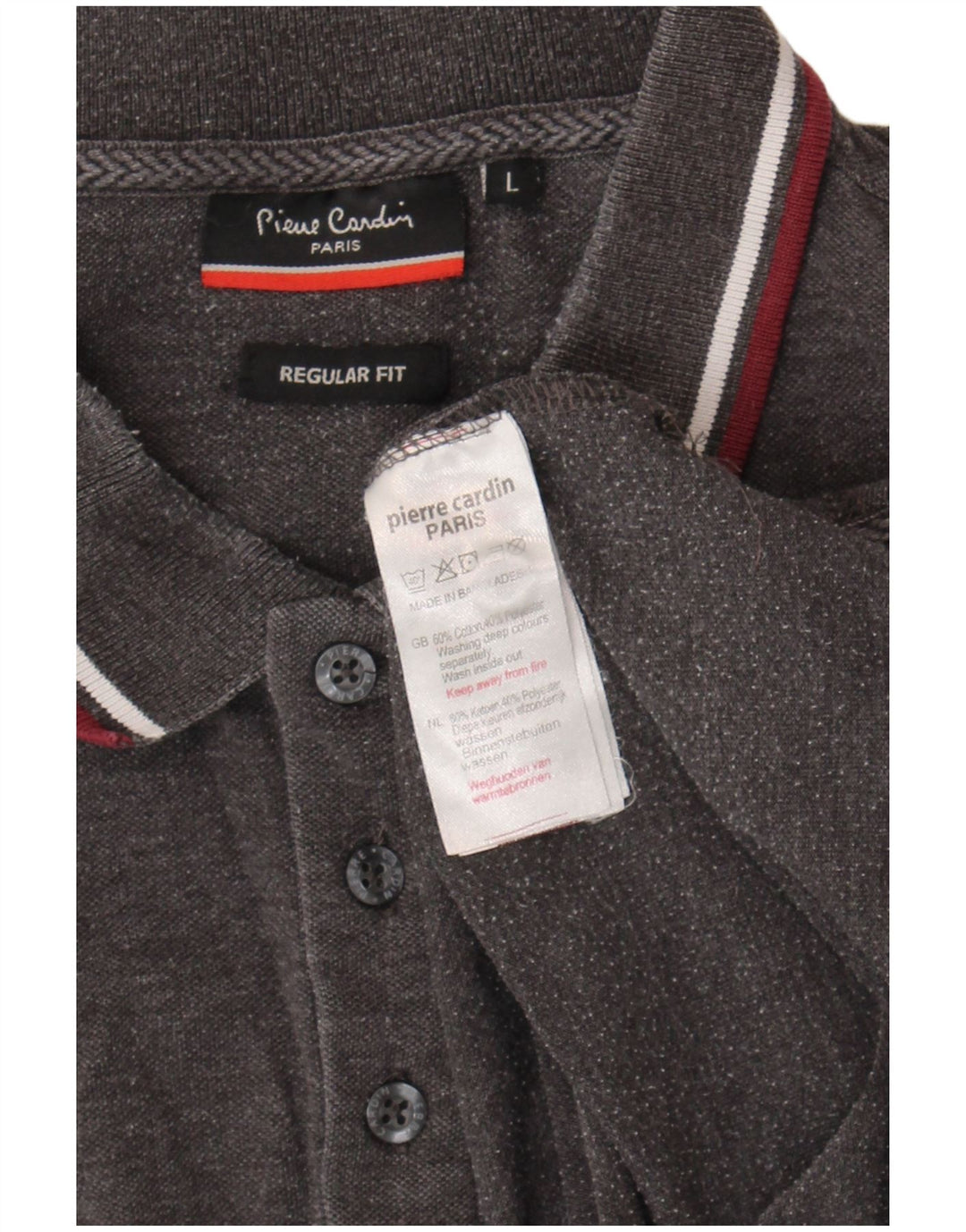 Pierre Cardin Polo Regular Fit Homme Grand Coton Gris
