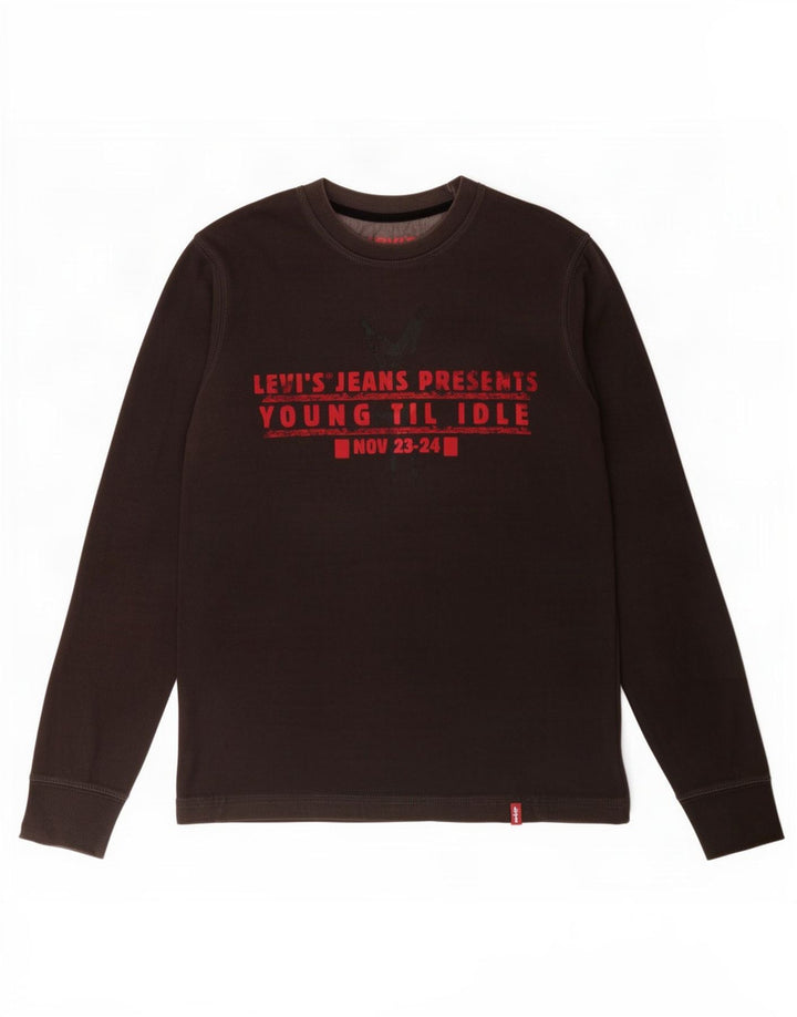 Levi's Haut Graphique à Manches Longues Homme Noir Petit Coton