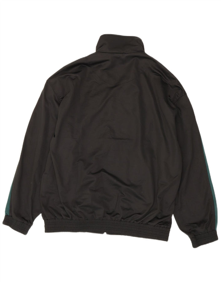 vintage Mens Survêtement Top Veste Grand Noir Colourblock Polyester